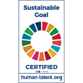 Sello del certificado de sostenibilidad emitido por Human Talent Foundation